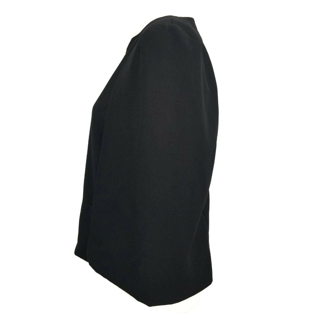 Drew S Small Cape Jacket Solid Black Full Zip Nowt - image 6